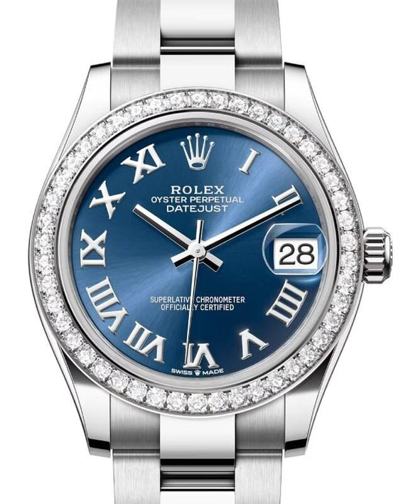 Rolex Datejust 31 31 mm 278384RBRBLURO Steel/White Gold/Diamonds Blue