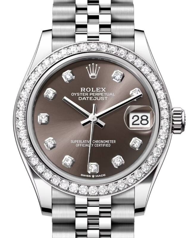 Rolex Datejust 31 31 mm 278384RBRGDJ Steel/White Gold/Diamonds Grey