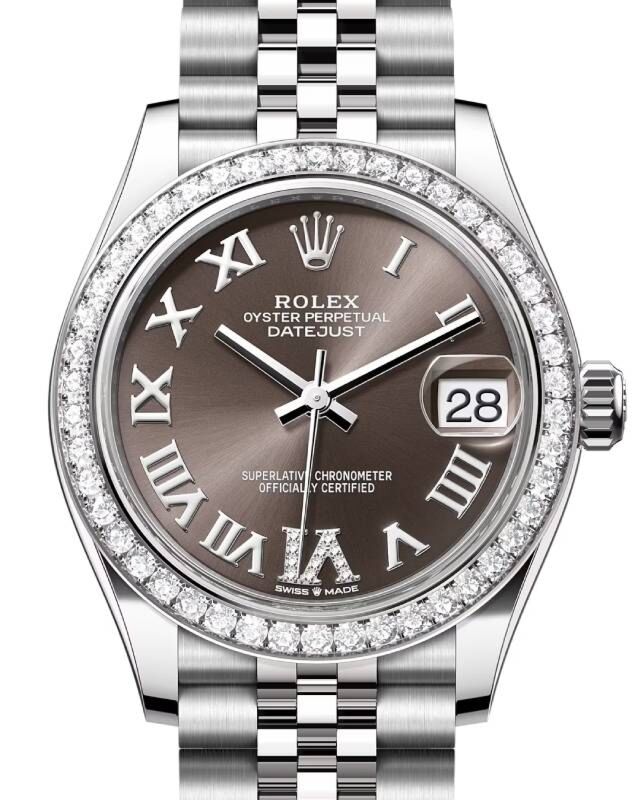 Rolex Datejust 31 31 mm 278384RBRGDVIJ Steel/White Gold/Diamonds Grey