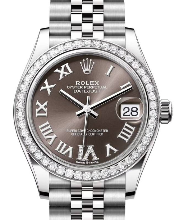 Rolex Datejust 31 31 mm 278384RBRGDVIJ Steel/White Gold/Diamonds Grey