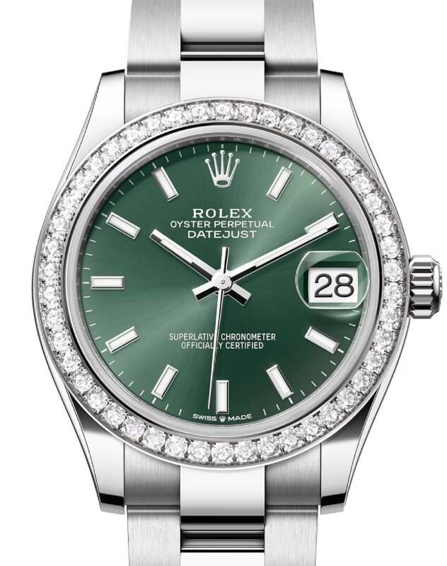 Rolex Datejust 31 31 mm 278384RBRGNSO Steel/White Gold/Diamonds Green
