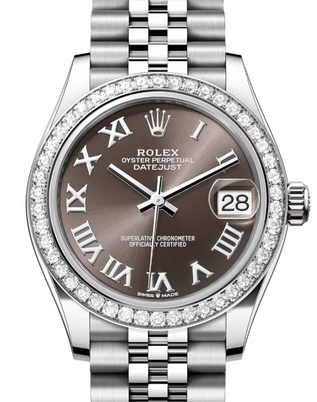 Rolex Datejust 31 31 mm 278384RBRGRJ Steel/White Gold/Diamonds Grey