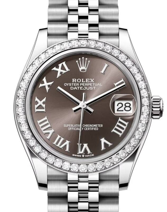 Rolex Datejust 31 31 mm 278384RBRGRJ Steel/White Gold/Diamonds Grey