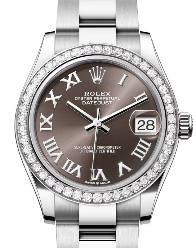 Rolex Datejust 31 31 mm 278384RBRGRO Steel/White Gold/Diamonds Grey