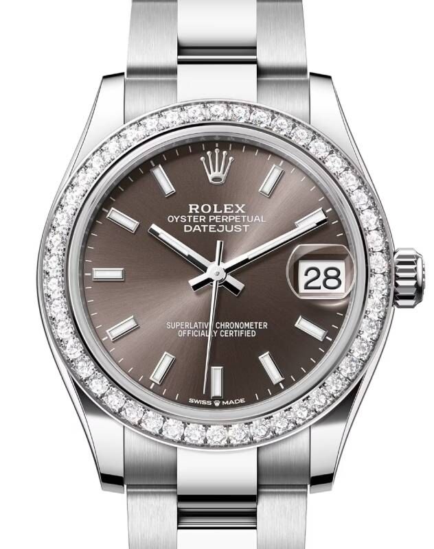 Rolex Datejust 31 31 mm 278384RBRGSO Steel/White Gold/Diamonds Grey