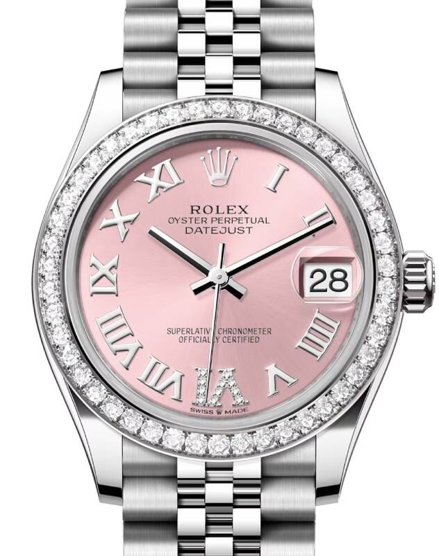 Rolex Datejust 31 31 mm 278384RBRPRVIDJ Steel/White Gold/Diamonds Pink