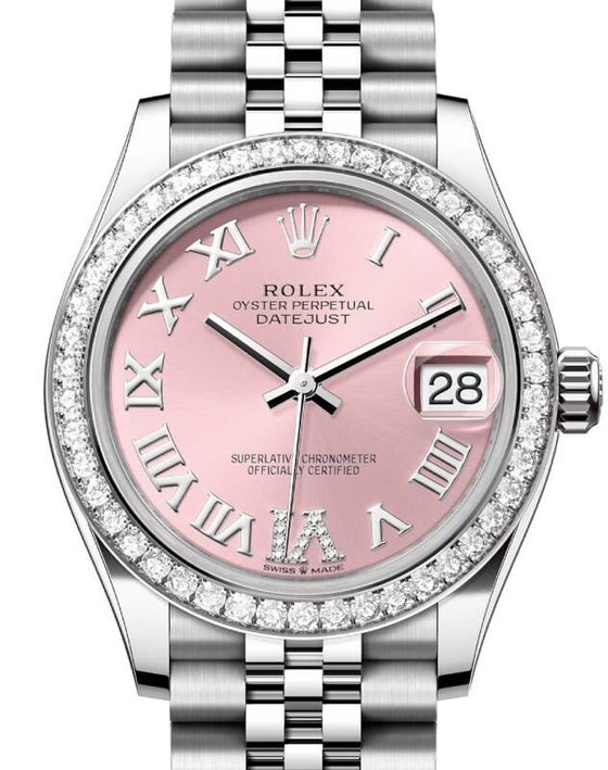 Rolex Datejust 31 31 mm 278384RBRPRVIDJ Steel/White Gold/Diamonds Pink