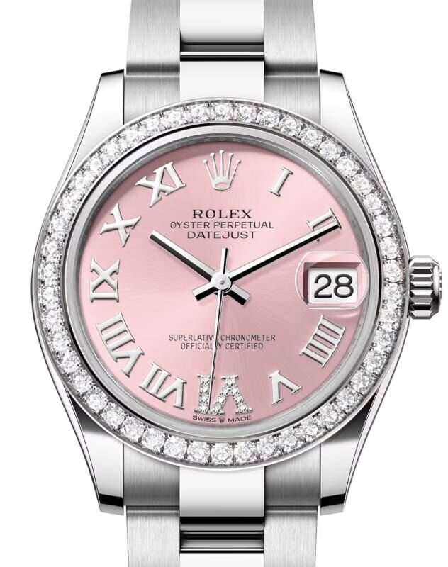 Rolex Datejust 31 31 mm 278384RBRPRVIDO Steel/White Gold/Diamonds Pink
