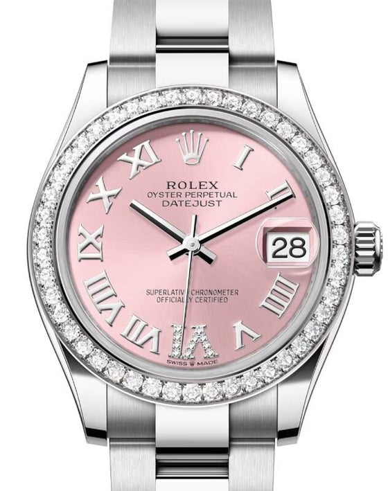 Rolex Datejust 31 31 mm 278384RBRPRVIDO Steel/White Gold/Diamonds Pink