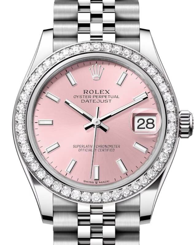 Rolex Datejust 31 31 mm 278384RBRPSJ Steel/White Gold/Diamonds Pink