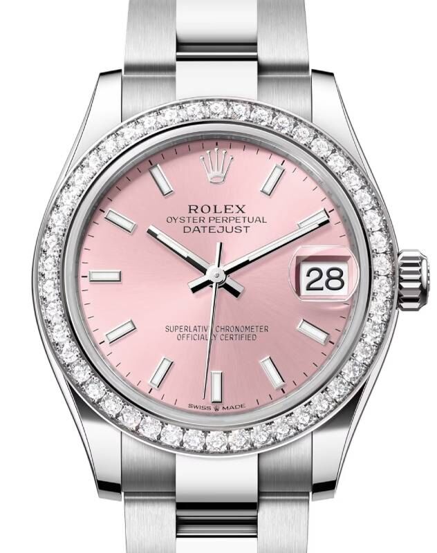 Rolex Datejust 31 31 mm 278384RBRPSO Steel/White Gold/Diamonds Pink