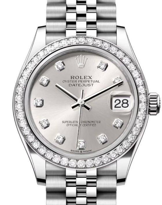 Rolex Datejust 31 31 mm 278384RBRSDJ Steel/White Gold/Diamonds Silver