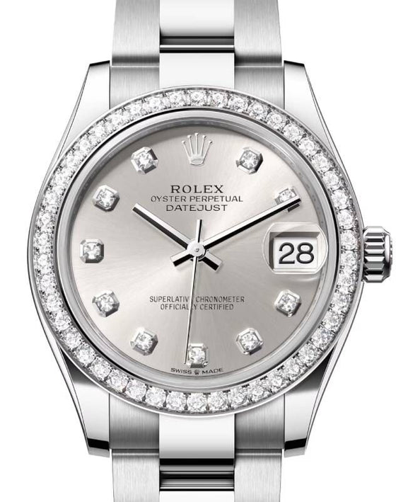 Rolex Datejust 31 31 mm 278384RBRSDO Steel/White Gold/Diamonds Silver