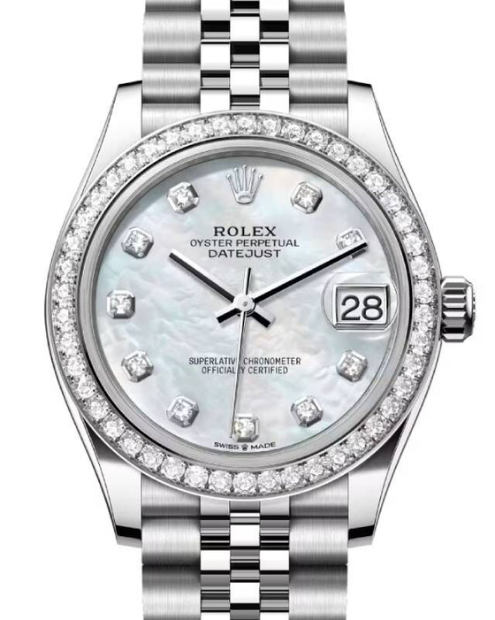 Rolex Datejust 31 31 mm 278384RBRWMOPDJ Steel/White Gold/Diamonds White Mother of Pearl