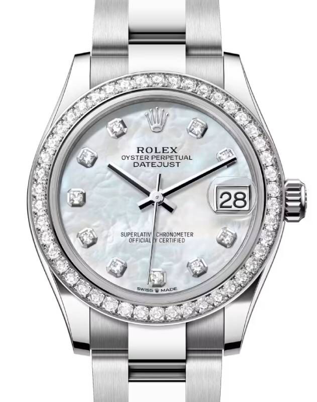 Rolex Datejust 31 31 mm 278384RBRWMOPDO Steel/White Gold/Diamonds White Mother of Pearl