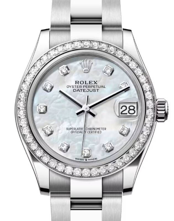 Rolex Datejust 31 31 mm 278384RBRWMOPDO Steel/White Gold/Diamonds White Mother of Pearl