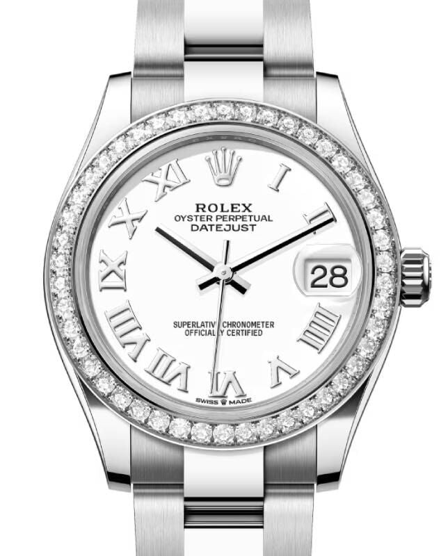 Rolex Datejust 31 31 mm 278384RBRWRO Steel/White Gold/Diamonds White