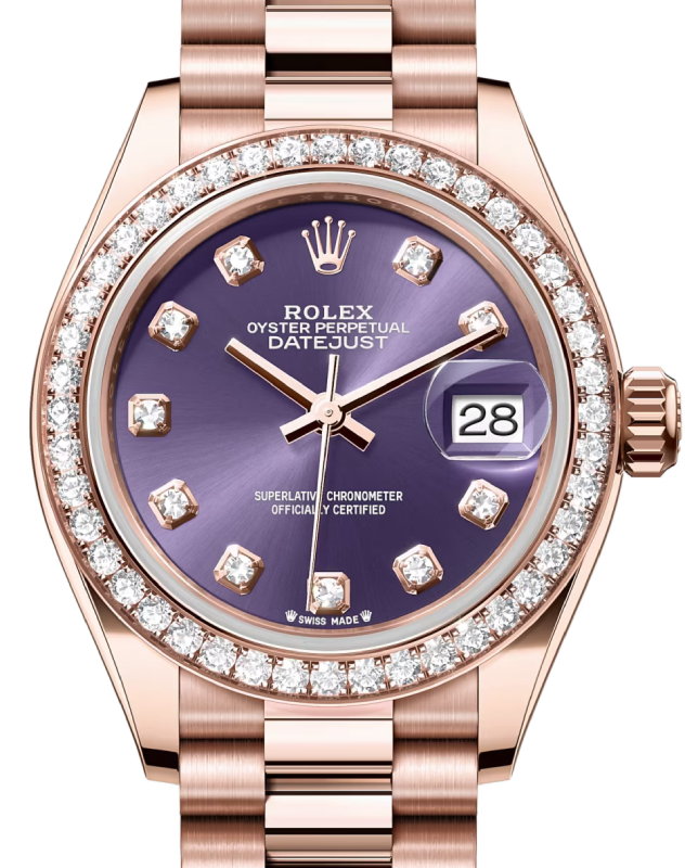 Rolex Lady-Datejust 28 28 mm 279135RBRADP Rose Gold/Diamonds Purple