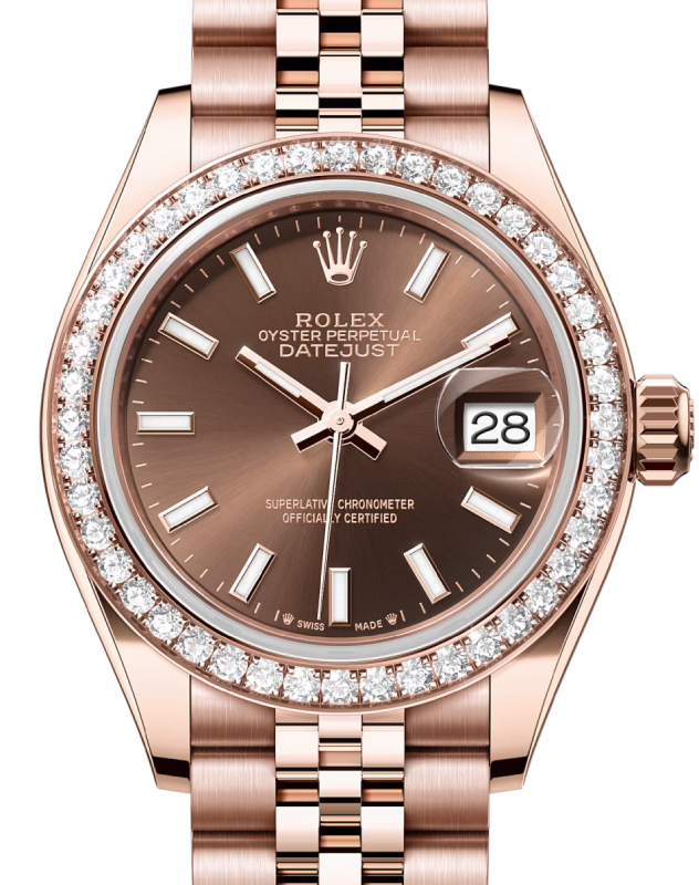 Rolex Lady-Datejust 28 28 mm 279135RBRCSJ Rose Gold/Diamonds Chocolate