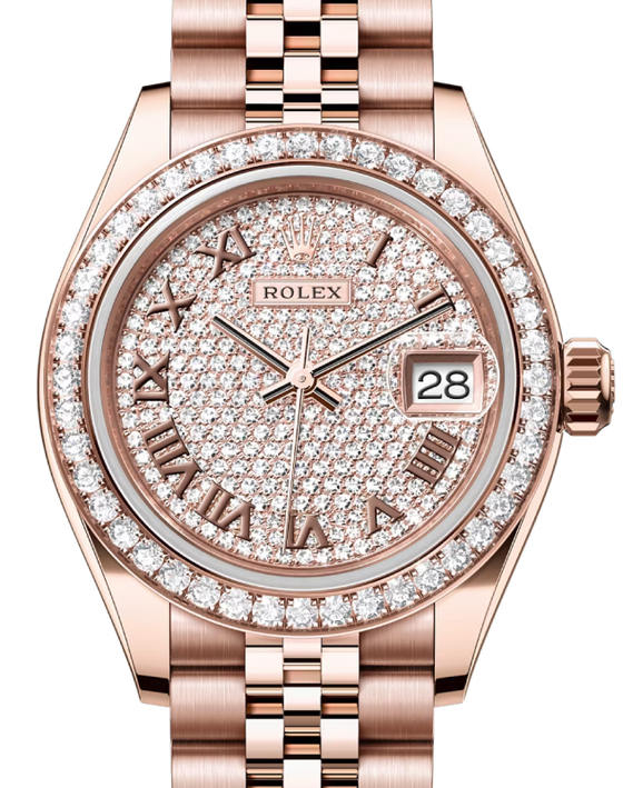 Rolex Lady-Datejust 28 28 mm 279135RBRDPRJ Rose Gold/Diamonds Diamond Pave