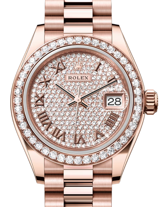 Rolex Lady-Datejust 28 28 mm 279135RBRDPRP Rose Gold/Diamonds Diamond Pave