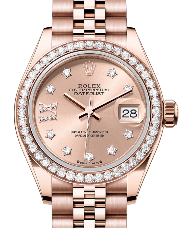 Rolex Lady-Datejust 28 28 mm 279135RBRROSEDIXJ Rose Gold/Diamonds Rose
