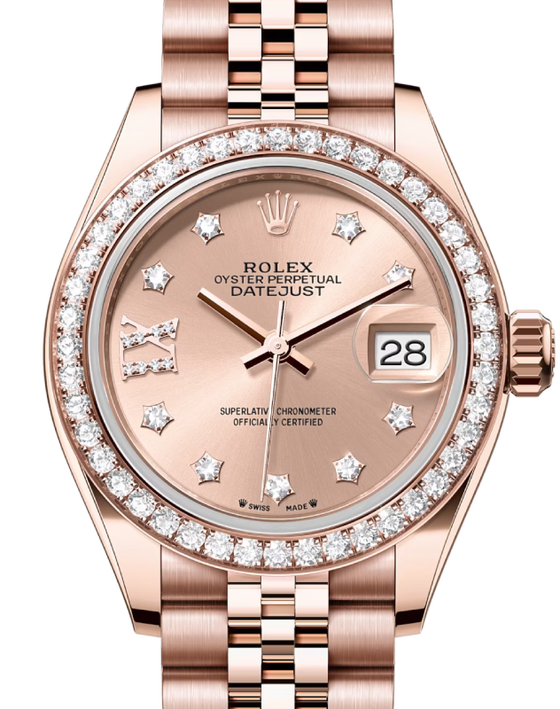 Rolex Lady-Datejust 28 28 mm 279135RBRROSEDIXJ Rose Gold/Diamonds Rose