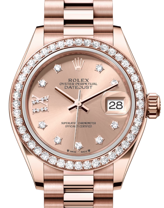 Rolex Lady-Datejust 28 28 mm 279135RBRROSEDRIXP Rose Gold/Diamonds Rose