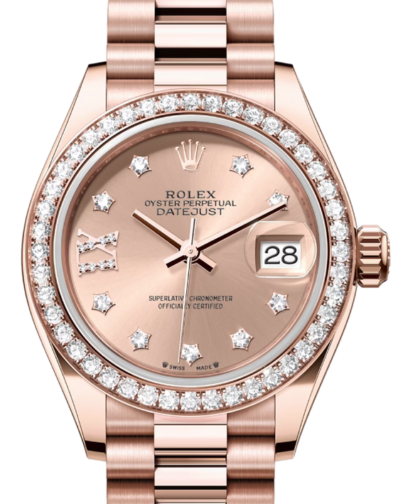Rolex Lady-Datejust 28 28 mm 279135RBRROSEDRIXP Rose Gold/Diamonds Rose