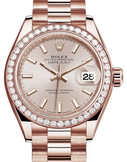 Rolex Lady-Datejust 28 28 mm 279135RBRSSP Rose Gold/Diamonds Sundust