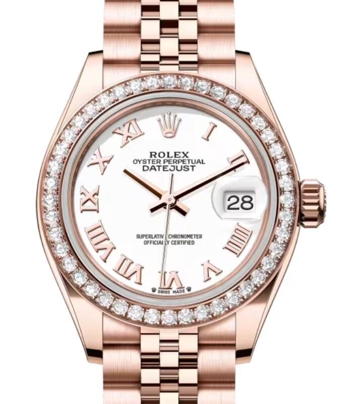 Rolex Lady-Datejust 28 28 mm 279135RBRWRJ Rose Gold/Diamonds White