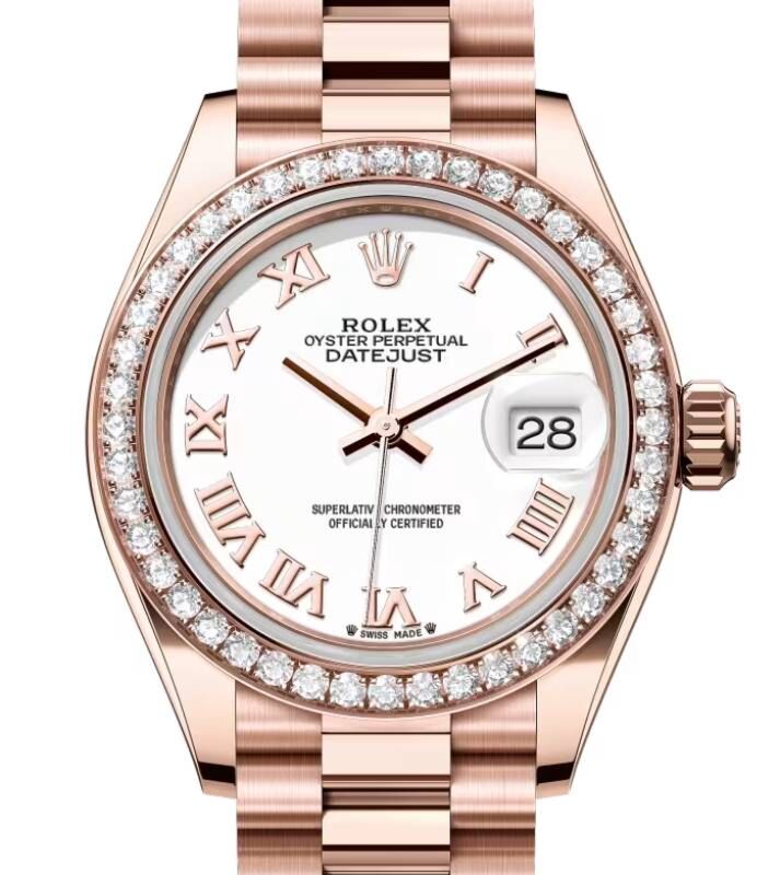 Rolex Lady-Datejust 28 28 mm 279135RBRWRP Rose Gold/Diamonds White