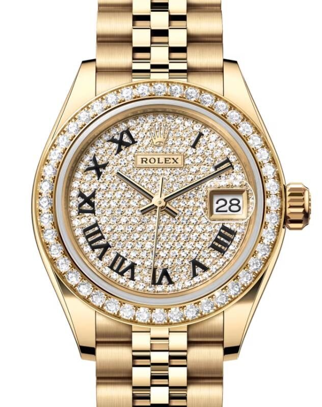 Rolex Lady-Datejust 28 28 mm 279138RBRDPRJ Yellow Gold/Diamonds Diamond Pave