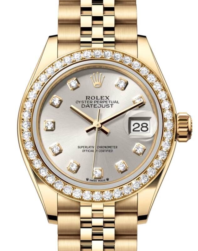 Rolex Lady-Datejust 28 28 mm 279138RBRSDJ Yellow Gold/Diamonds Silver