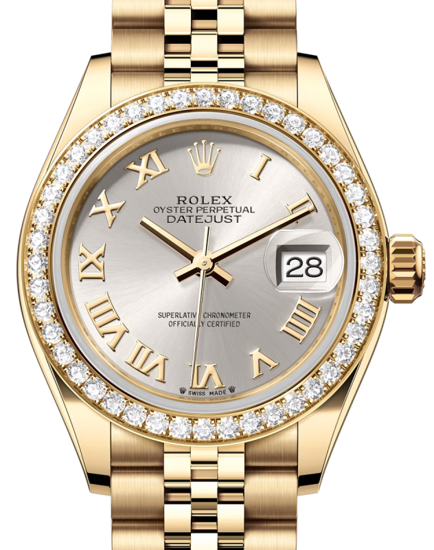 Rolex Lady-Datejust 28 28 mm 279138RBRSRJ Yellow Gold/Diamonds Silver