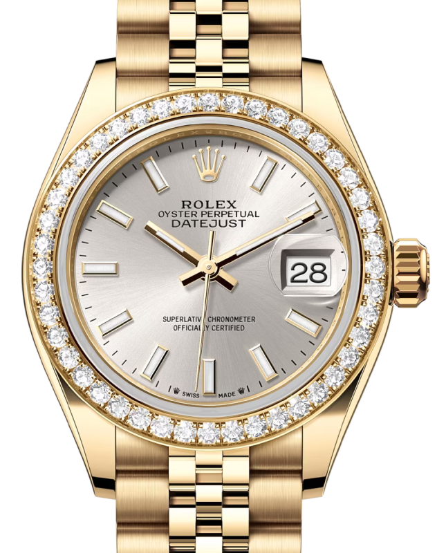 Rolex Lady-Datejust 28 28 mm 279138RBRSSJ Yellow Gold/Diamonds Silver