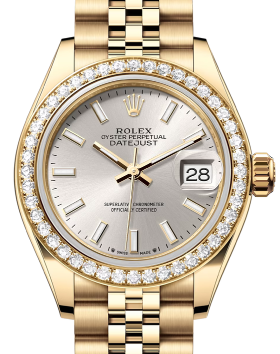 Rolex Lady-Datejust 28 28 mm 279138RBRSSJ Yellow Gold/Diamonds Silver