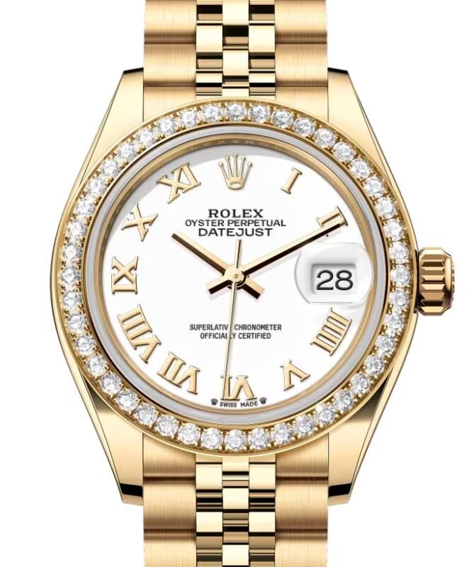 Rolex Lady-Datejust 28 28 mm 279138RBRWRJ Yellow Gold/Diamonds White