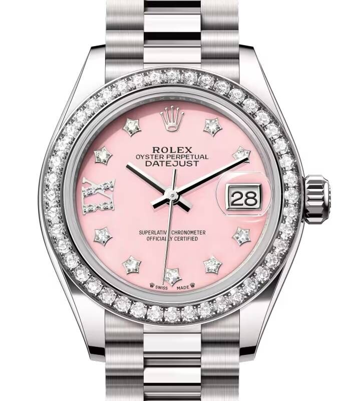 Rolex Lady-Datejust 28 28 mm 279139RBRPDIXP White Gold/Diamonds Pink