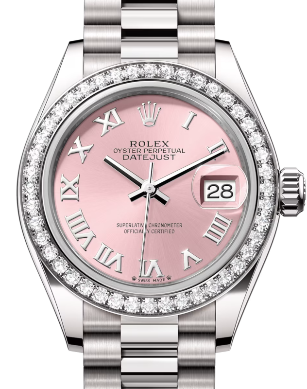 Rolex Lady-Datejust 28 28 mm 279139RBRPRP White Gold/Diamonds Pink