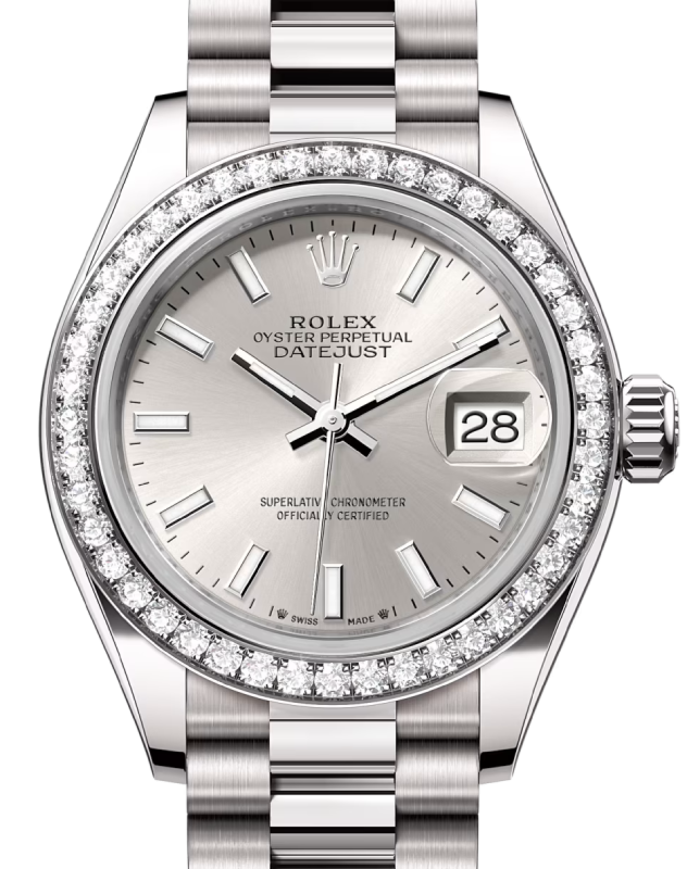 Rolex Lady-Datejust 28 28 mm 279139RBRSVSP White Gold/Diamonds Silver