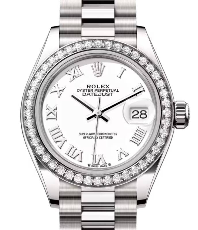 Rolex Lady-Datejust 28 28 mm 279139RBRWHRP White Gold/Diamonds White