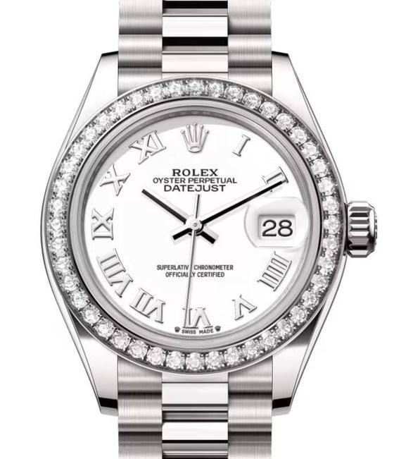 Rolex Lady-Datejust 28 28 mm 279139RBRWHRP White Gold/Diamonds White