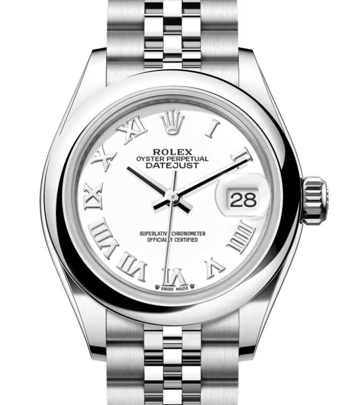 Rolex Lady-Datejust 28 28 mm 279160WRJ Steel White