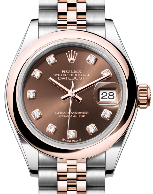 Rolex Lady-Datejust 28 28 mm 279161CDJ Steel/Rose Gold Chocolate