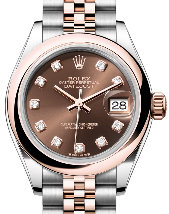 Rolex Lady-Datejust 28 28 mm 279161CDJ Steel/Rose Gold Chocolate