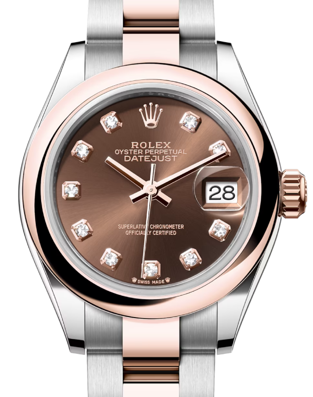 Rolex Lady-Datejust 28 28 mm 279161CDO Steel/Rose Gold Chocolate