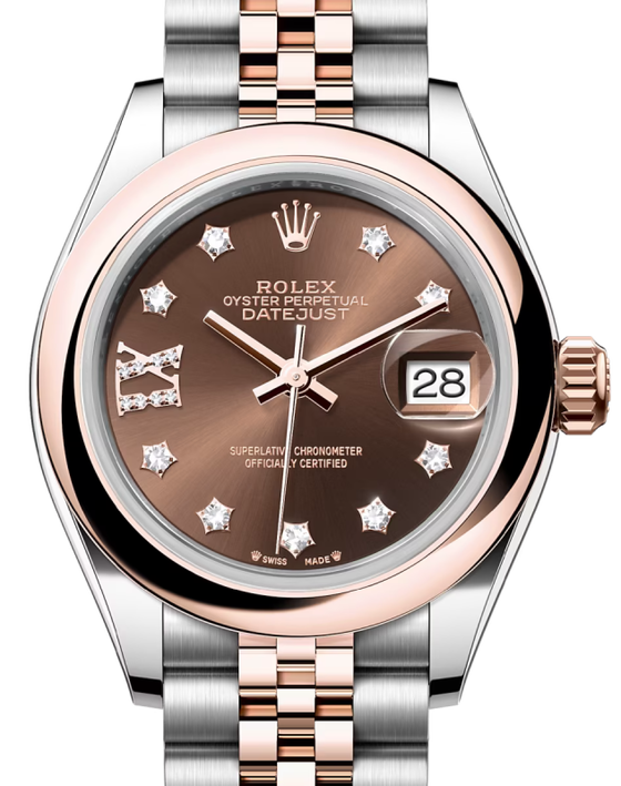 Rolex Lady-Datejust 28 28 mm 279161CDRIXJ Steel/Rose Gold Chocolate