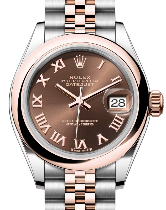 Rolex Lady-Datejust 28 28 mm 279161CRJ Steel/Rose Gold Chocolate