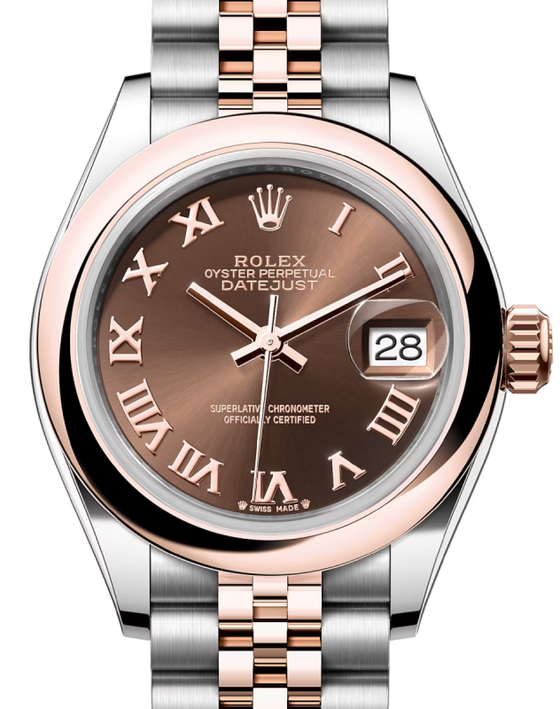 Rolex Lady-Datejust 28 28 mm 279161CRJ Steel/Rose Gold Chocolate